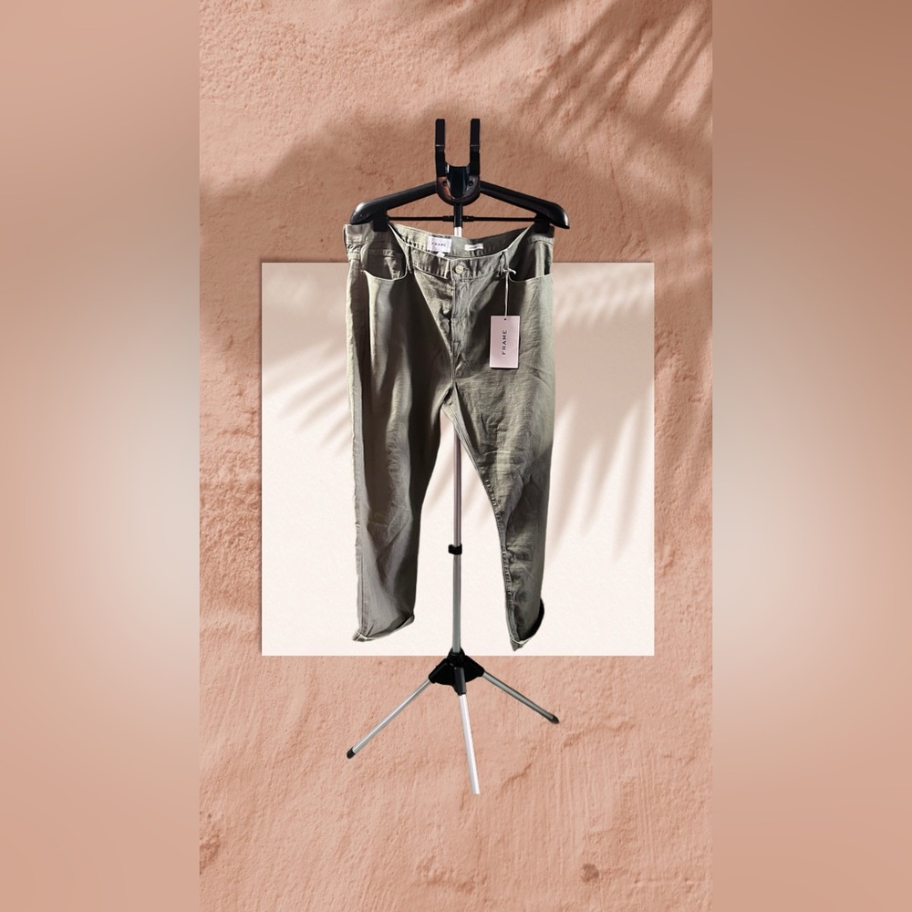 Size 34 Frame Le Garçon Olive Green Pants